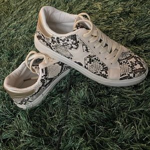 Snakeskin boutique sneakers